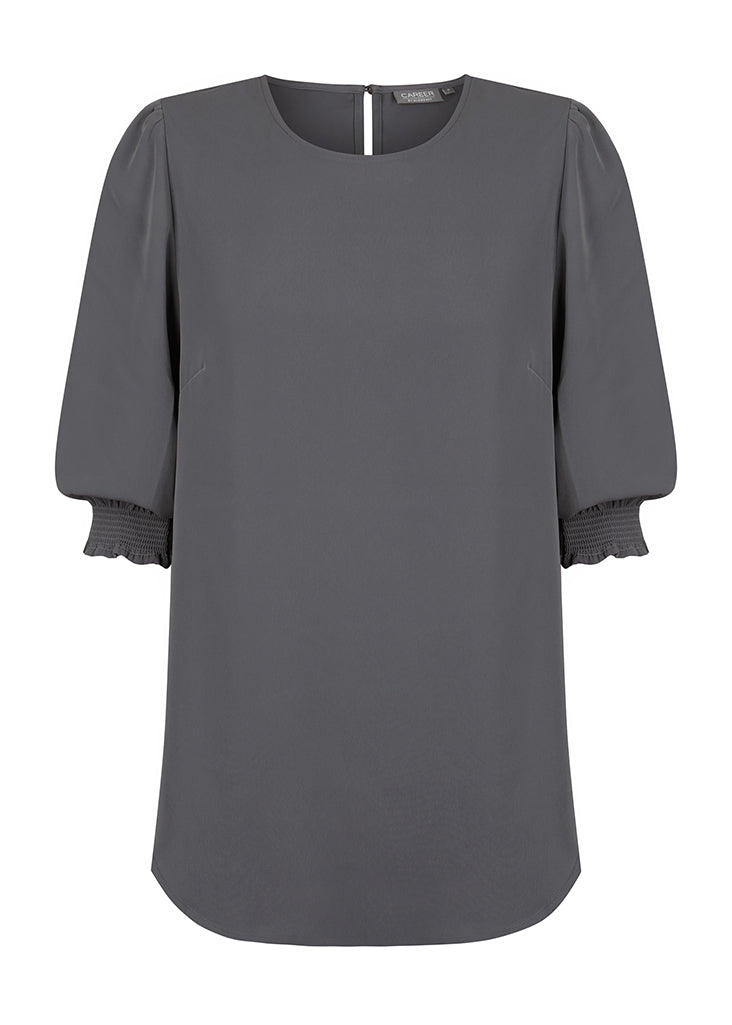 Lola 3/4 Slv Shirred Cuff Top