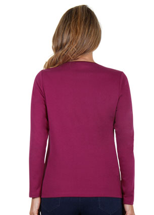 Satin Trim Long Sleeve