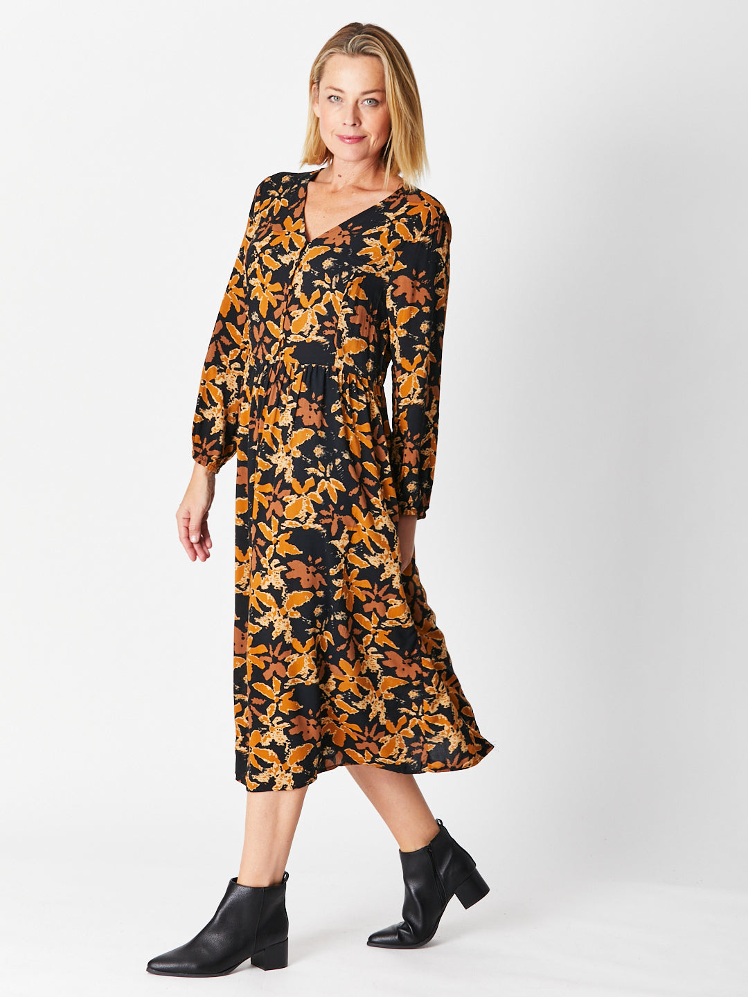 Toffee Floral Dress