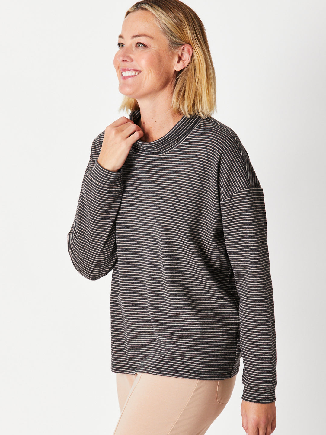 Oversized Loose Cowl Top