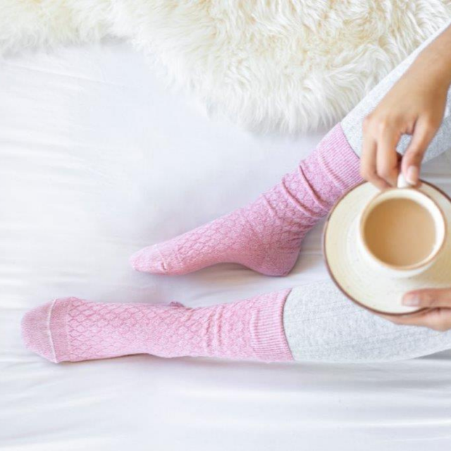 95% Fine Merino Wool Quilted Ladies Health Sock