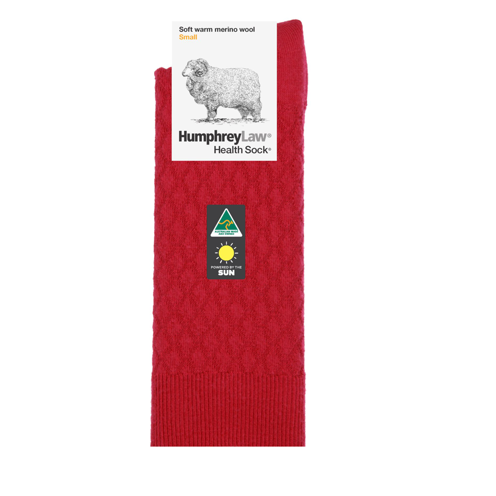 95% Fine Merino Wool Quilted Ladies Health Sock