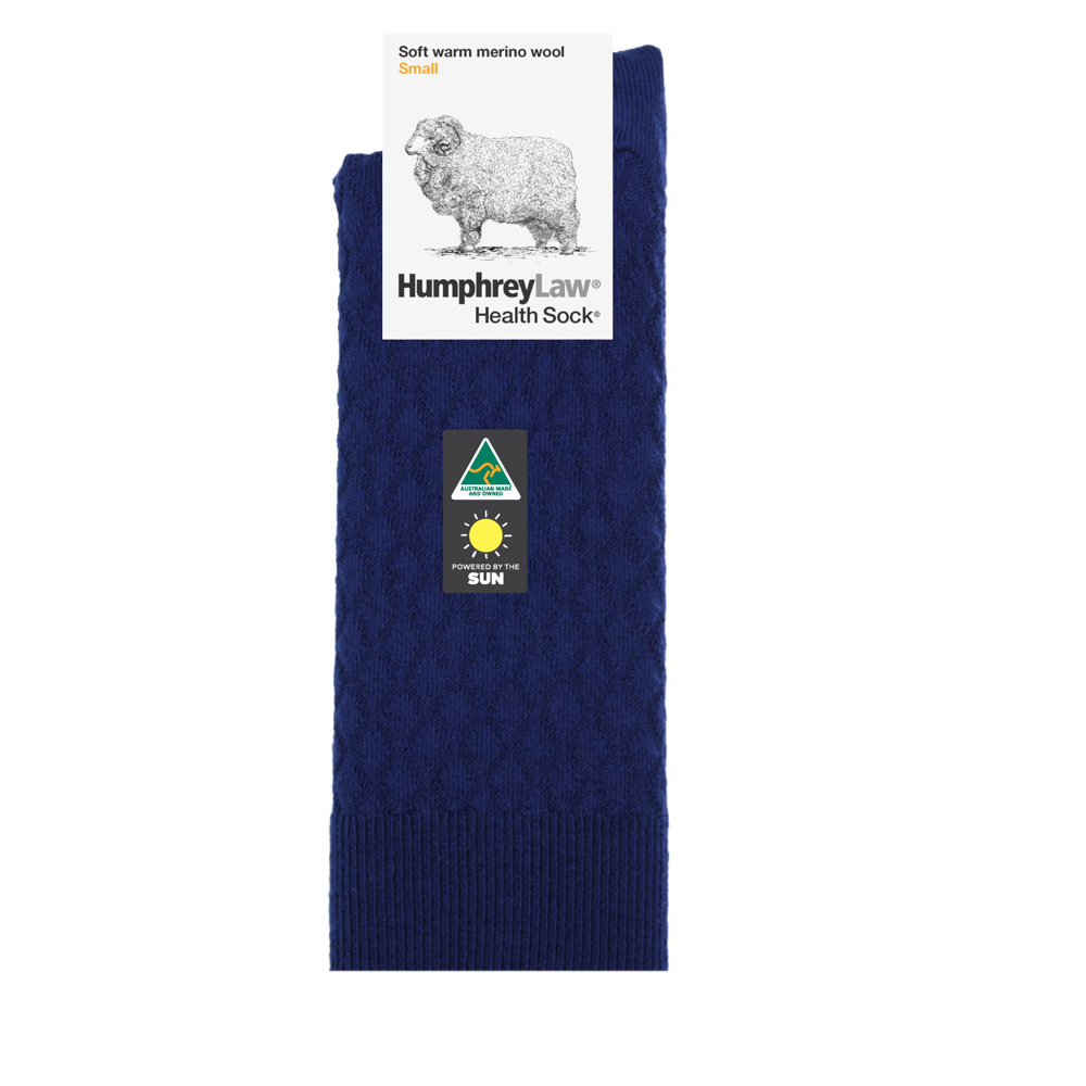 95% Fine Merino Wool Quilted Ladies Health Sock