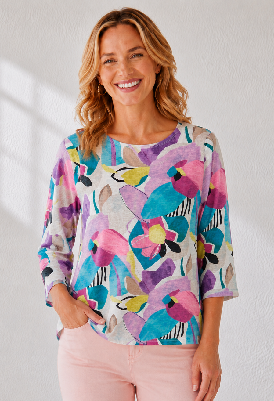 Clare Printed Top