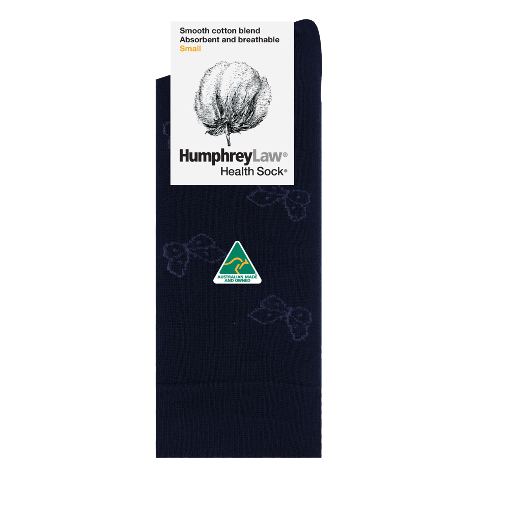 Butterfly 85% Mercerised Cotton Patterned Health Sock