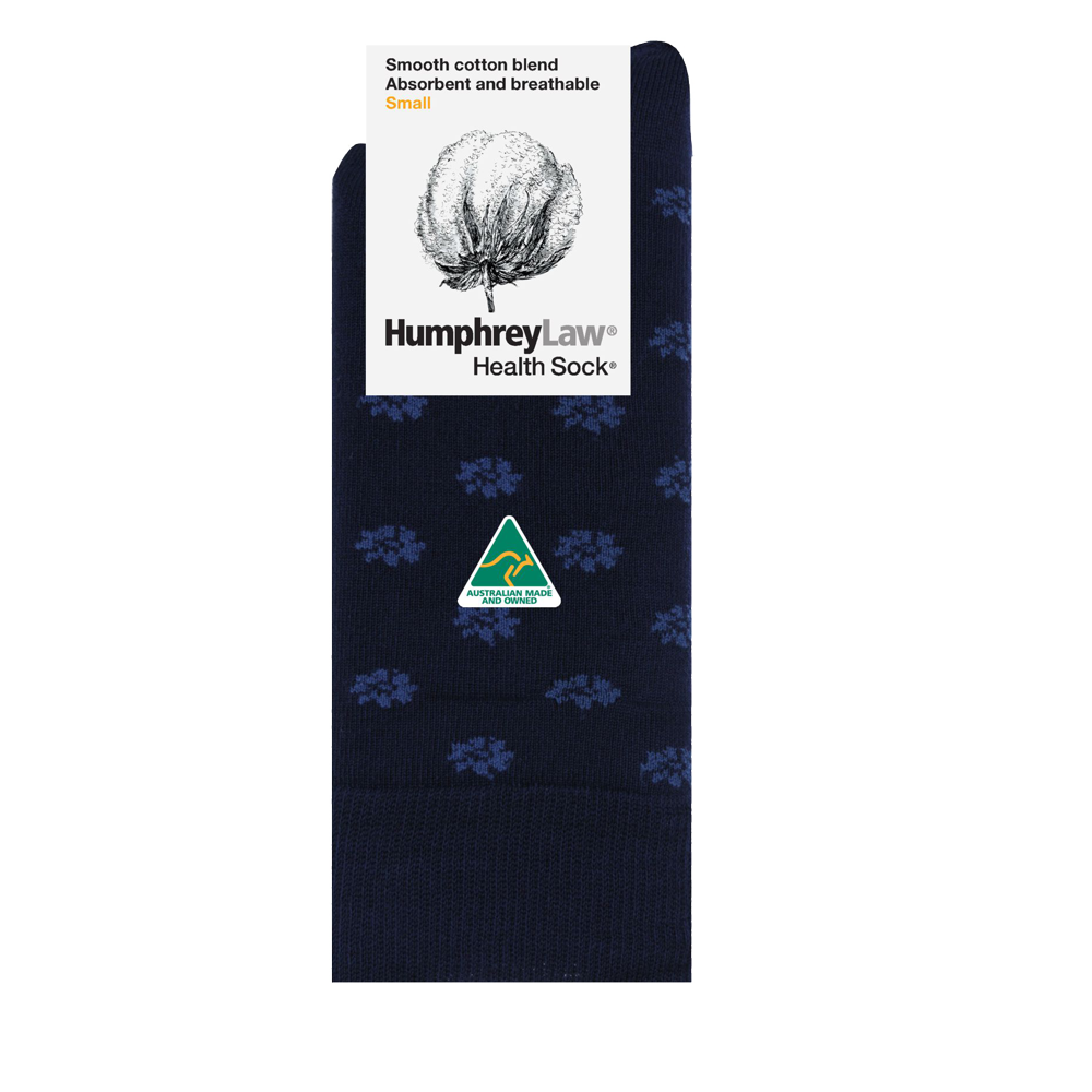 Daisy 85% Mercerised Cotton Patterned Health Sock