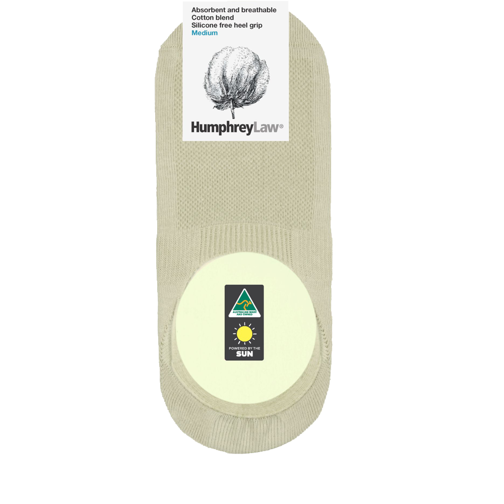 60% Cotton Invisible Sock with Heel Grip