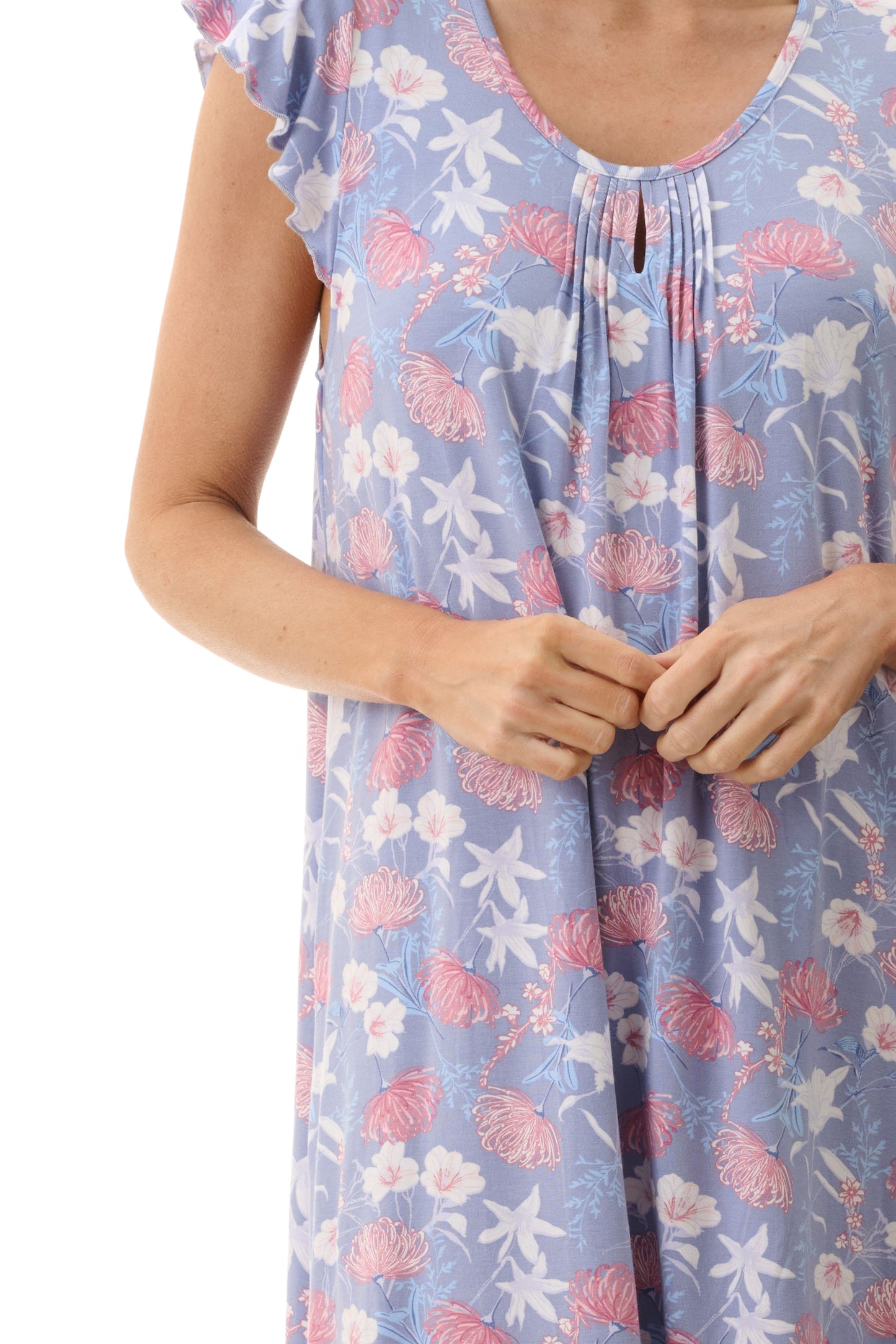 Barbara Flutter Sleeve Short Nightie