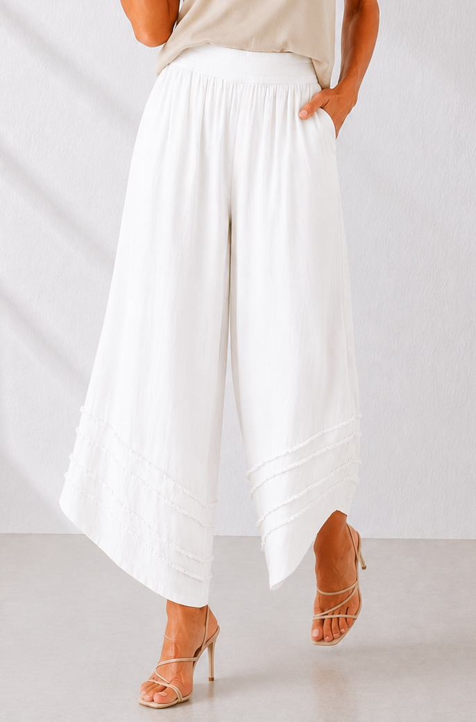 Cotton Ruffle Pants