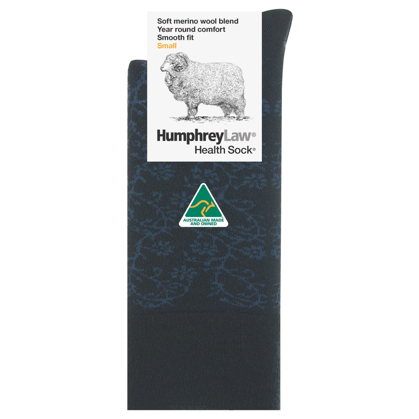 60% Fine Merino Wool Patterned Jasmin Health Sock