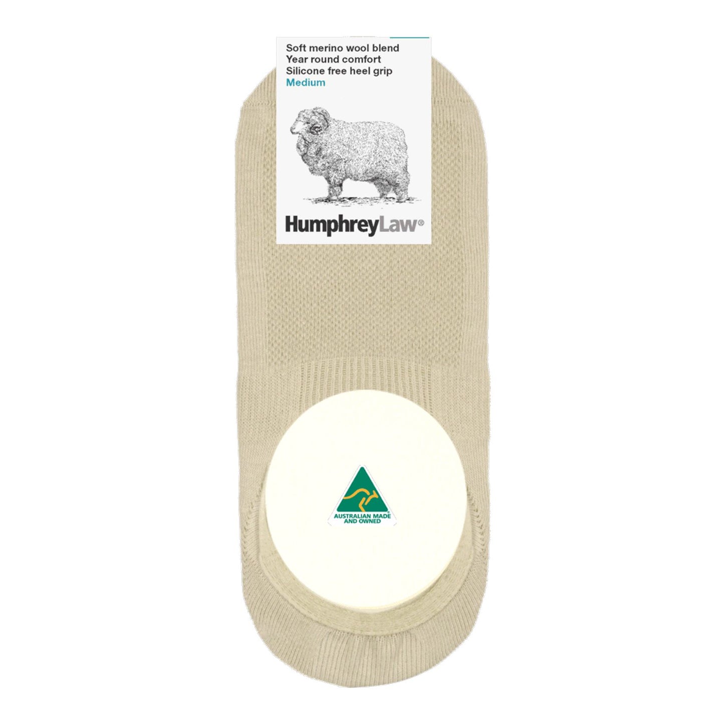 Soft Merino wool blend Invisible sock