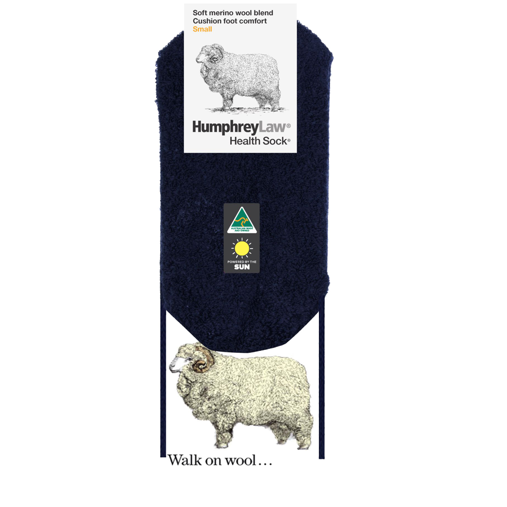 70% Fine Merino Wool Cushion Sole Ladies Health Sock
