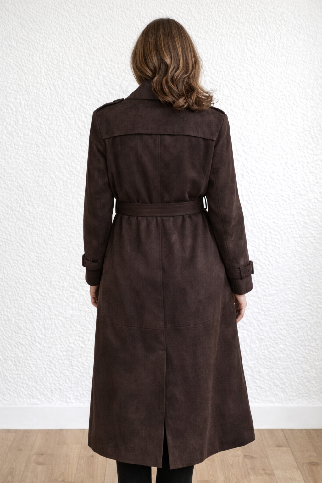 Bine Life Faux Suede Trench Coat