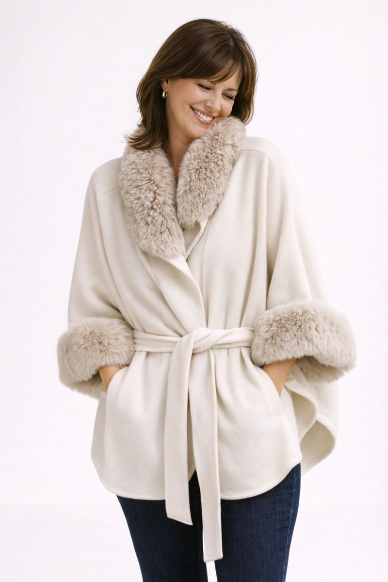 Harriett Fur Cape