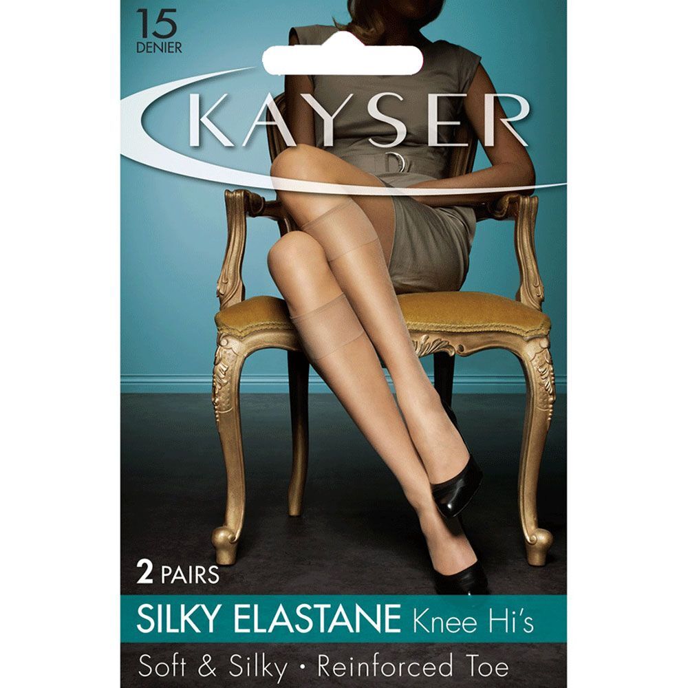 Kayser 2 Pack Elastic Sheer Knee High 15 Denier