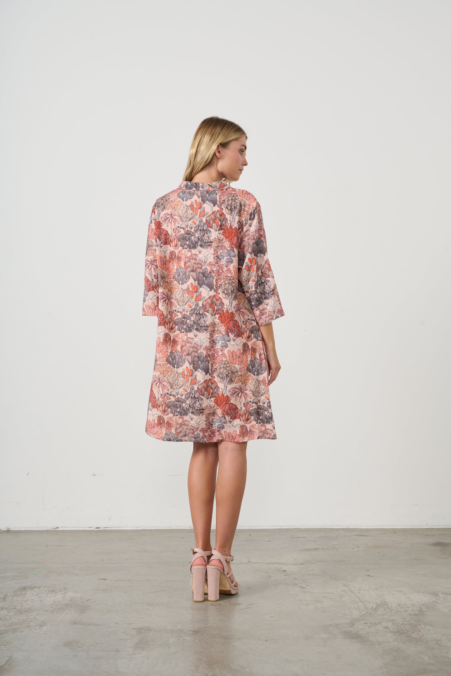 Shirt Dress w Native Print