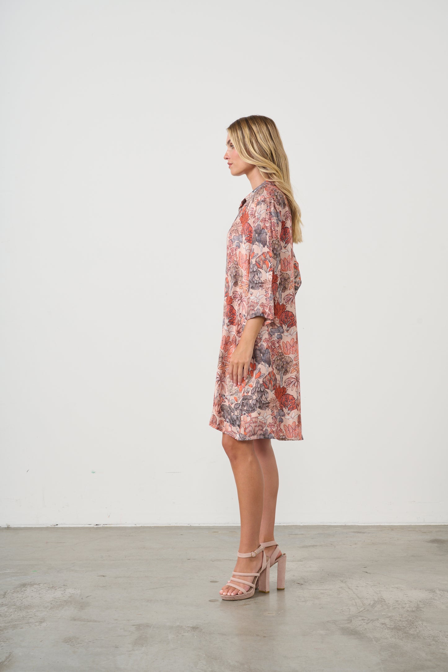 Shirt Dress w Native Print