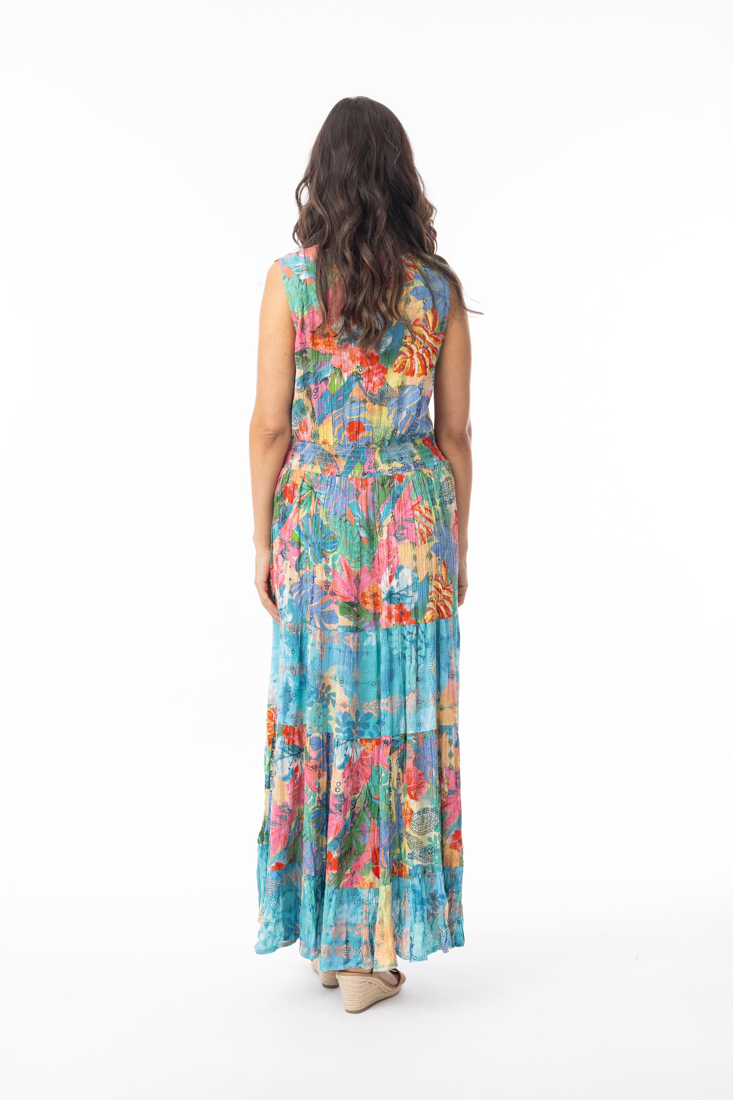 Malvinas Midi Shirred Waist Dress