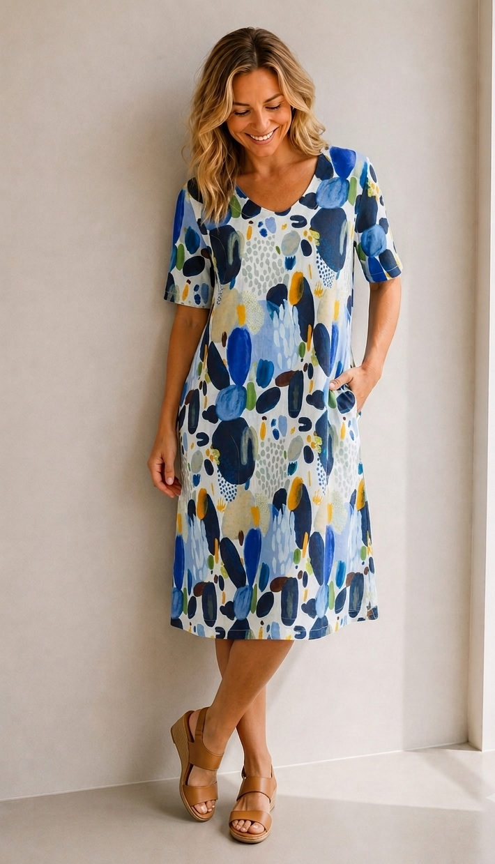 INDI ABSTRACT DRESS