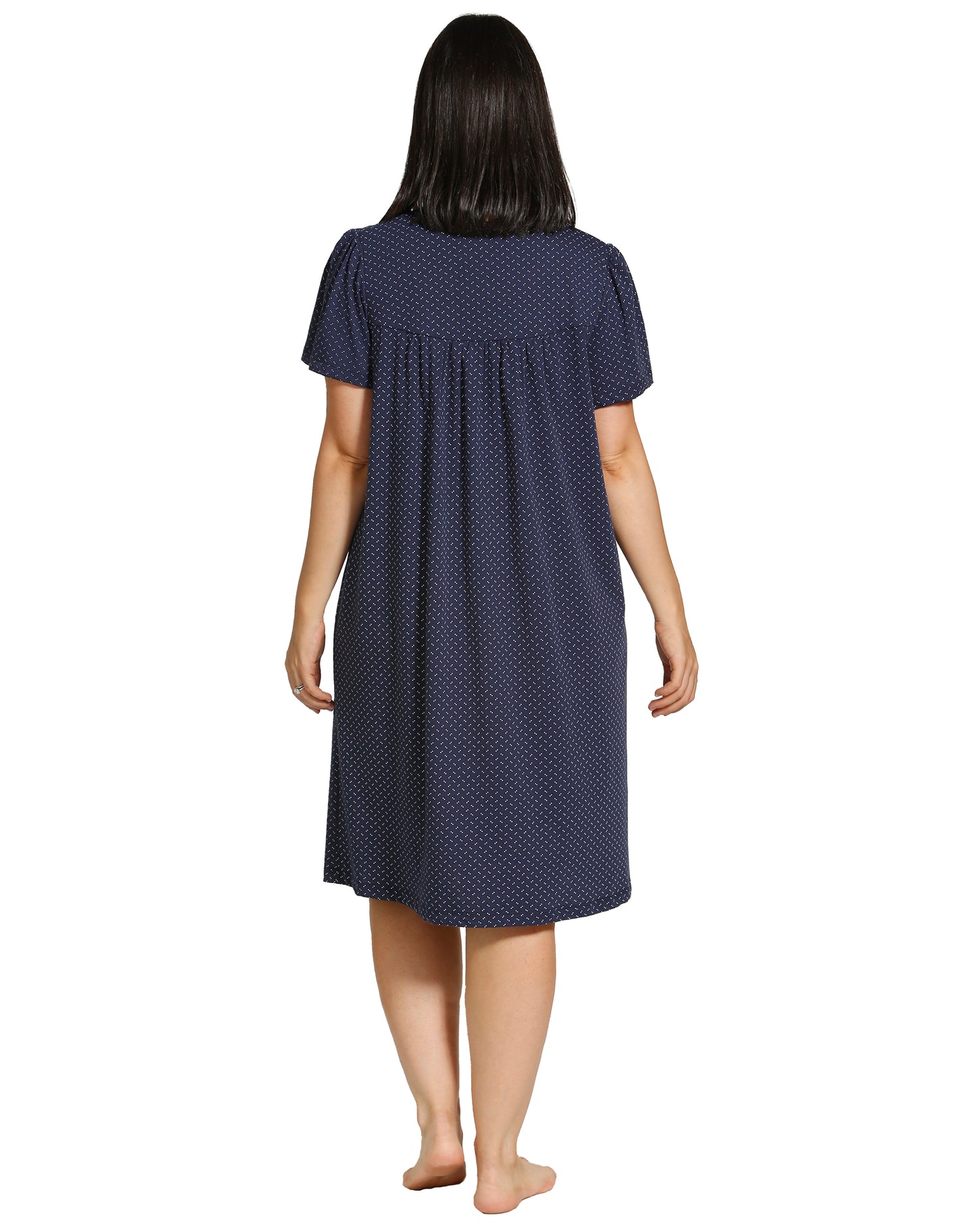 Spot Embroidery Short Sleeve Nite
