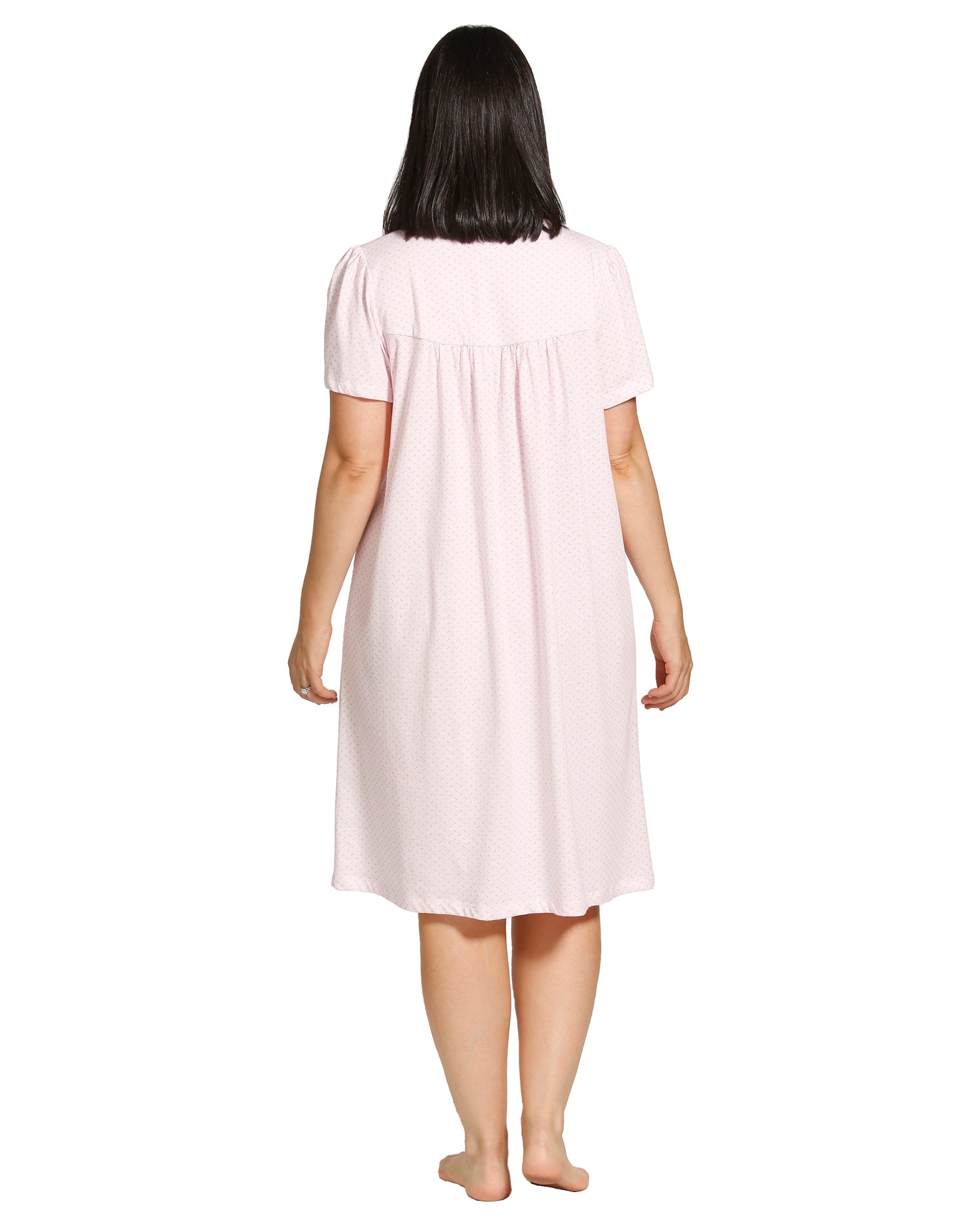 Spot Embroidery Short Sleeve Nite