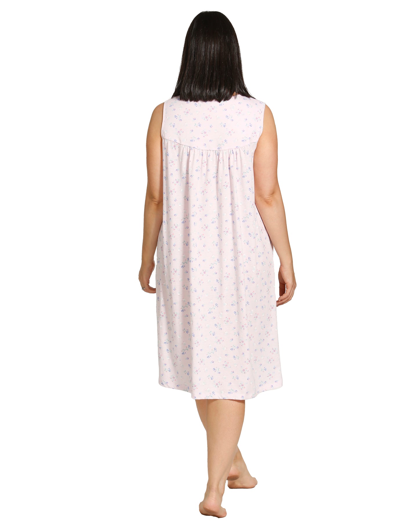 Spring Flowers Sleeveless Nite Mid Length