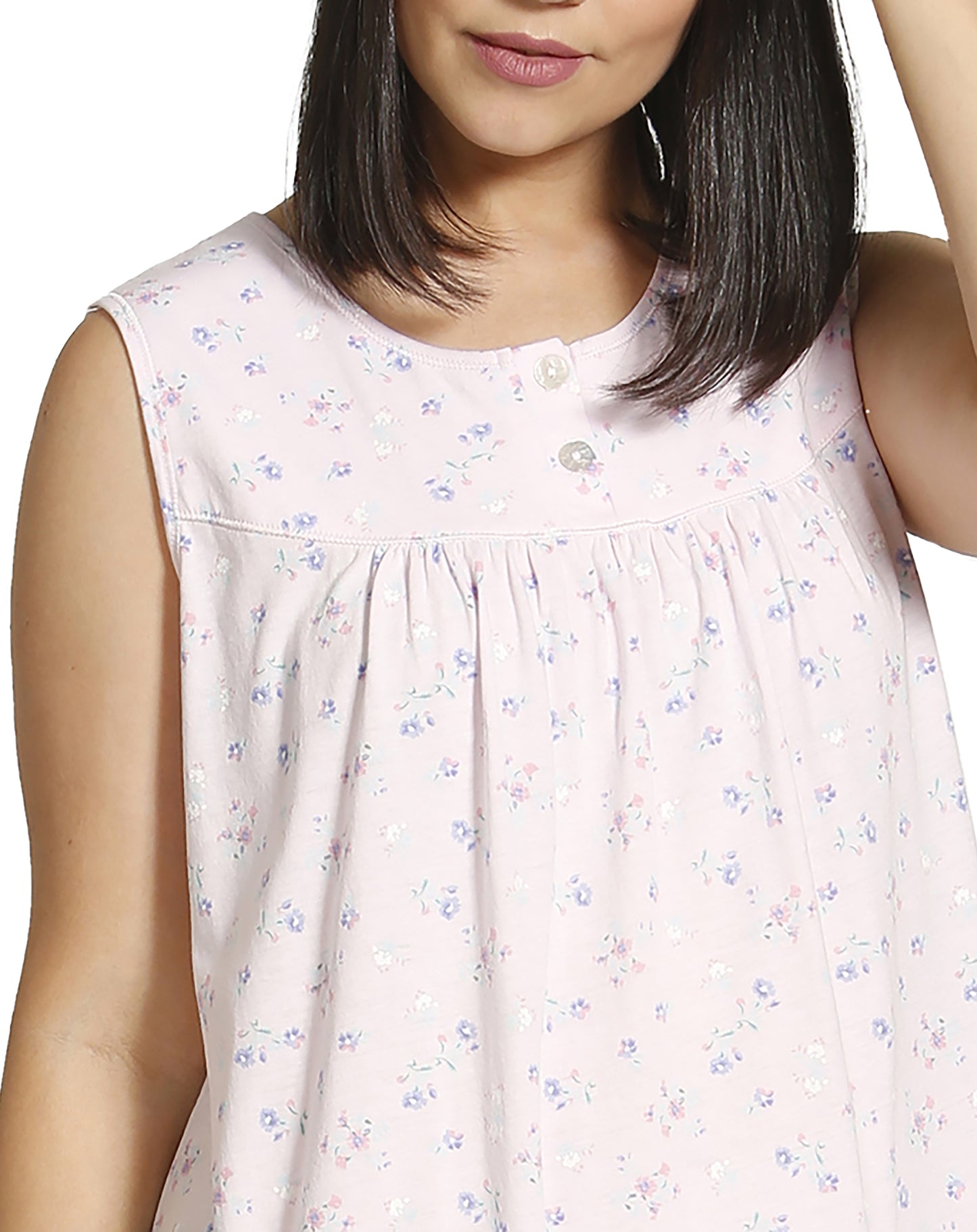 Spring Flowers Sleeveless Nite Mid Length