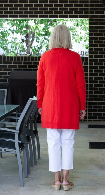 Longline Cotton Cardigan w pockets