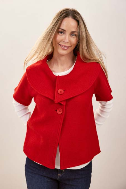 Collared Crop Coat