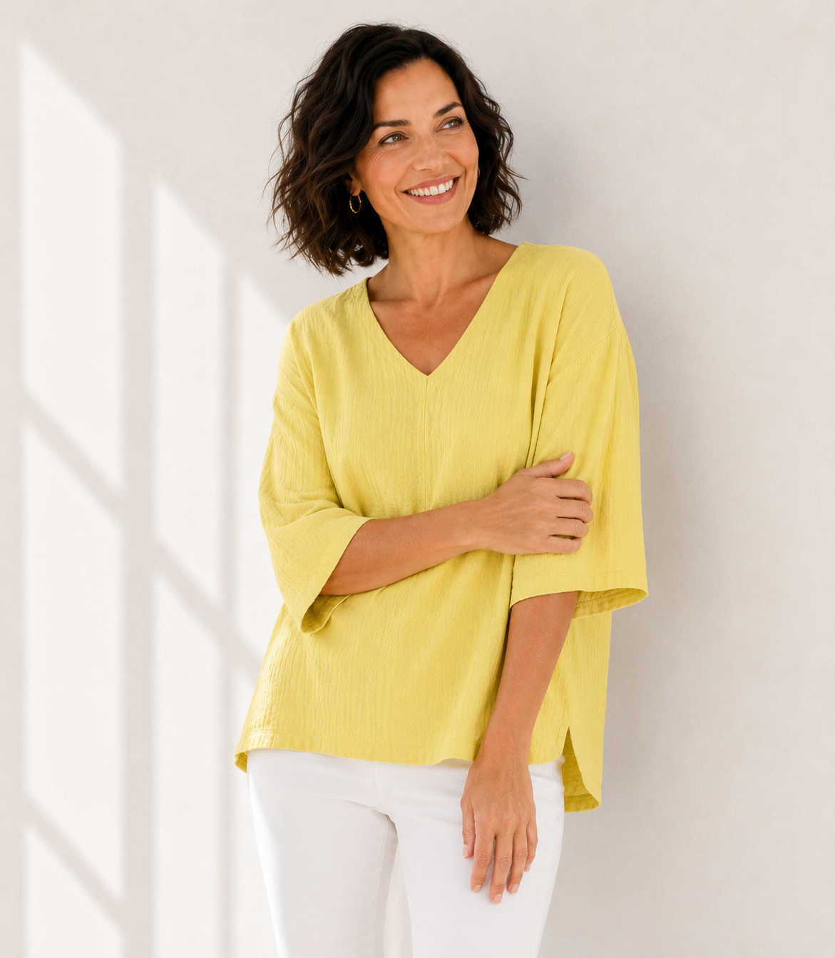 Bonded Drop Shoulder Top