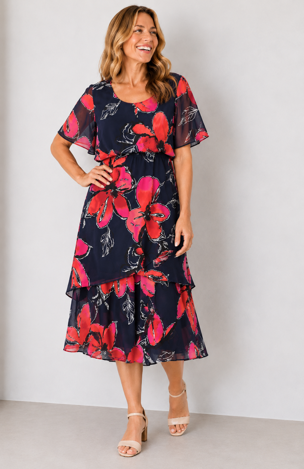 Bright Ruffle Dress