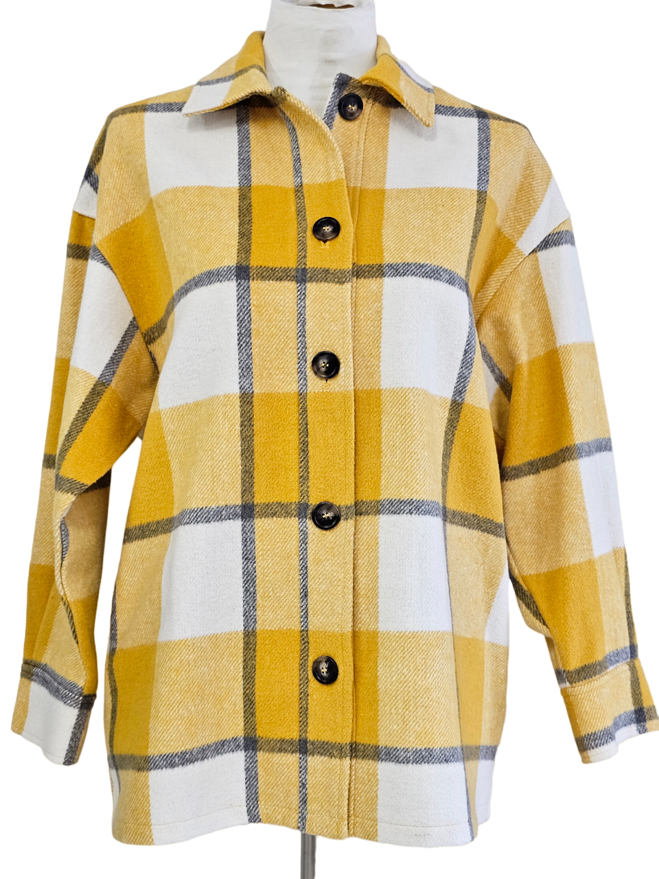 Brushed Check Shirt Jacket