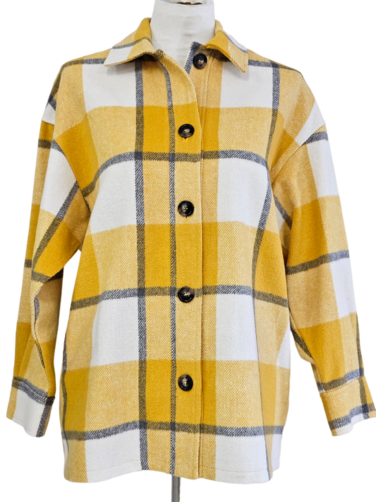 Brushed Check Shirt Jacket