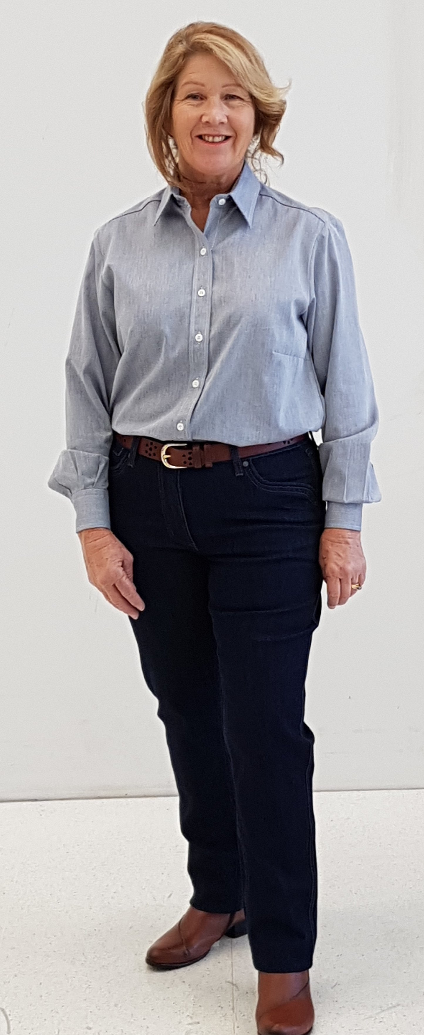 Blouse L/S Fine Stripe
