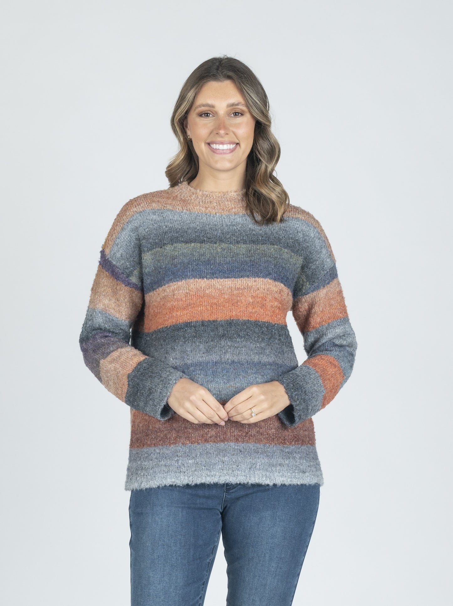 Stripe Boucle Pullover