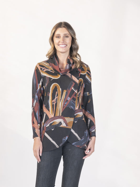 Abstract Cross Over Tunic