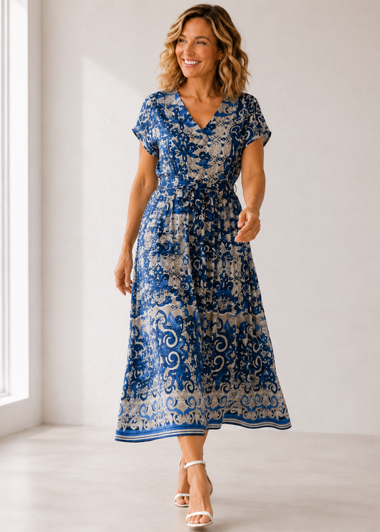 Monaco V-Neck Short Dress