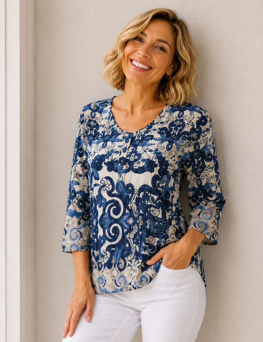 Monaco Frill Neckline Top