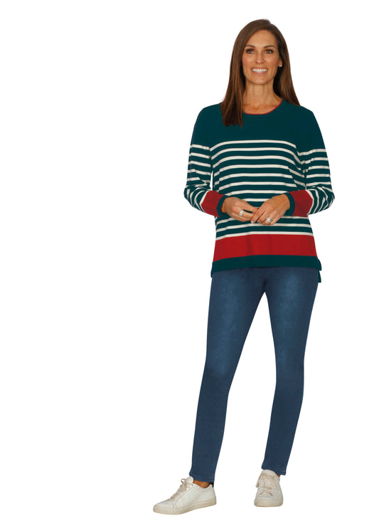 Multi Stripe Crew Tunic