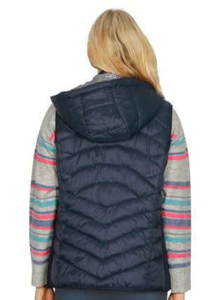 Puffer Vest with Print Lining