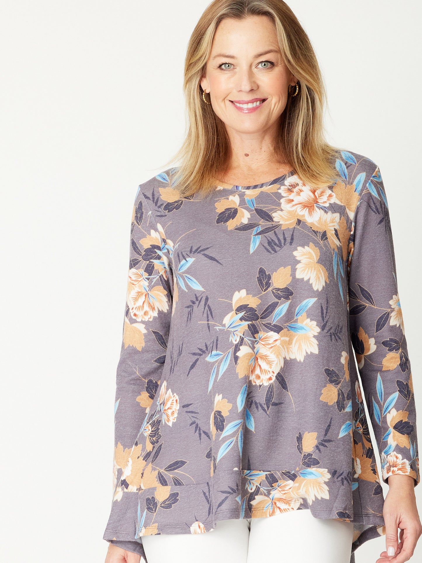 Swing Warm Print Top