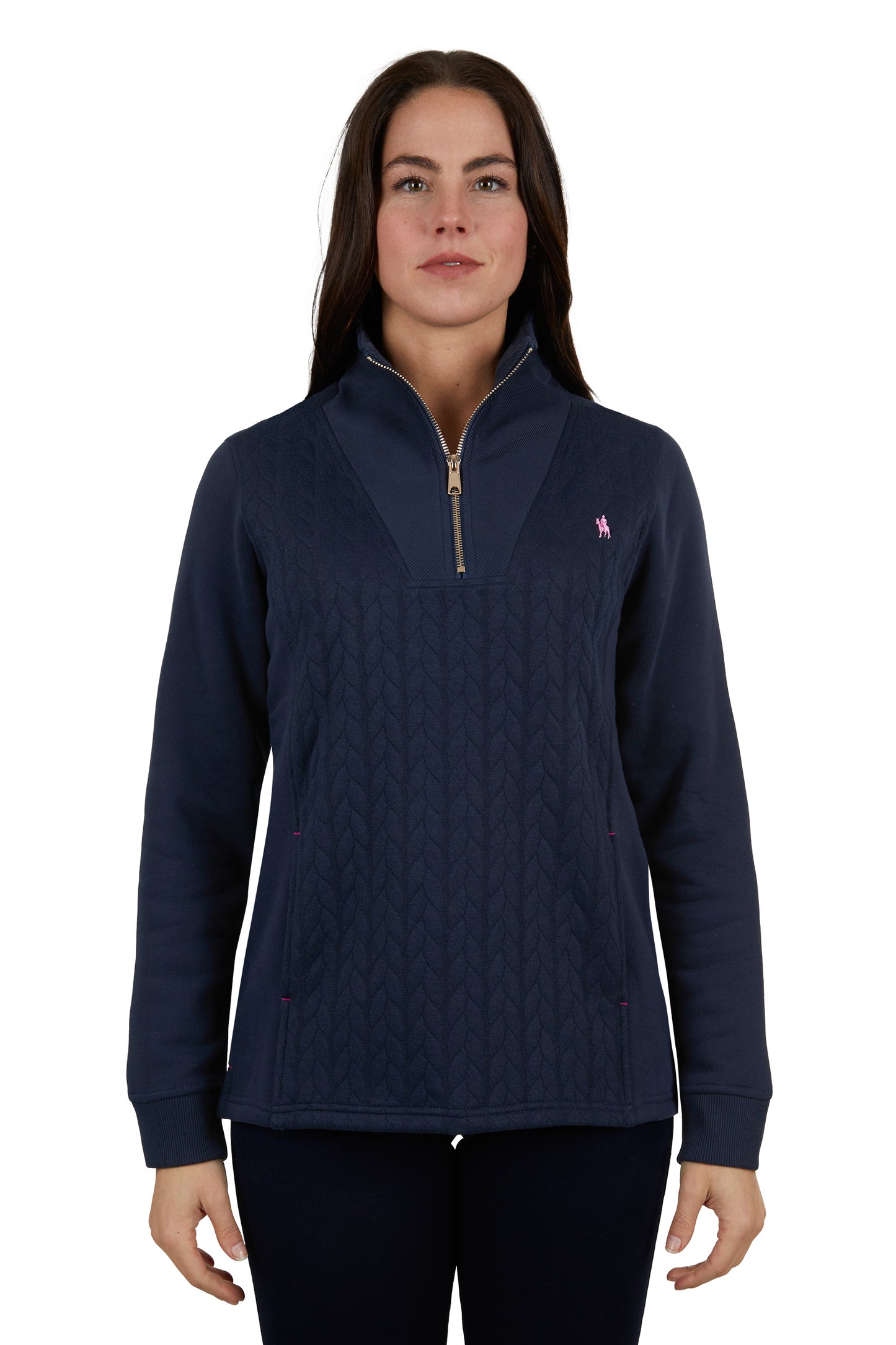 WMNS ABBY 1/4 ZIP RUGBY