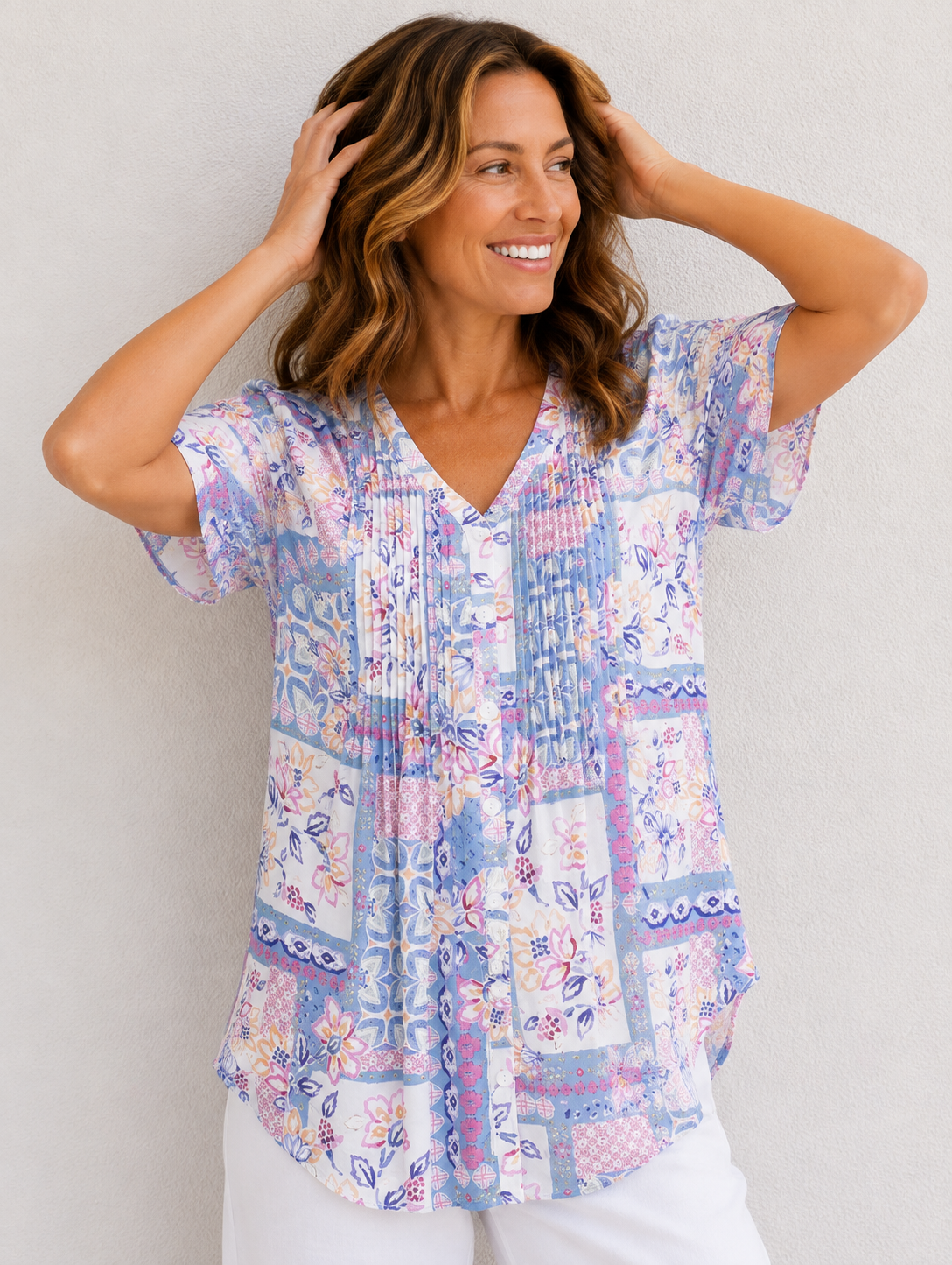 TERRY HERITAGE PINTUCK SHIRT