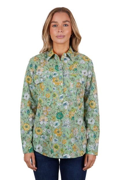 WMNS TUI 1/2 PLKT LS SHIRT