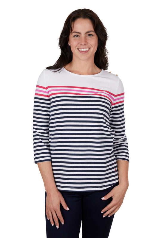 WMNS SARAH 3/4 SLEEVE TEE