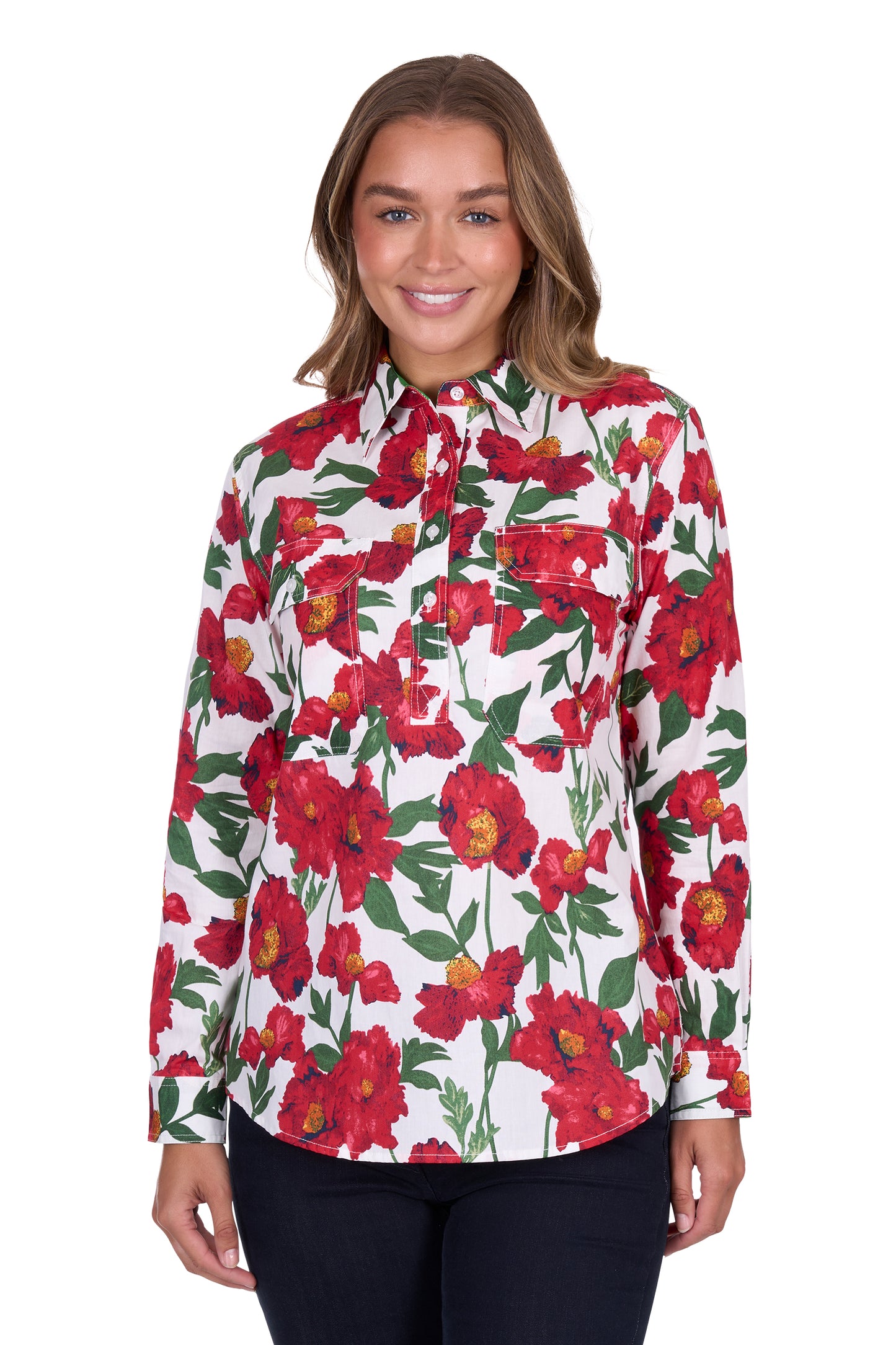 WMNS ZOE 1/2 PLKT LS SHIRT