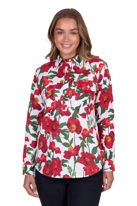 WMNS ZOE 1/2 PLKT LS SHIRT