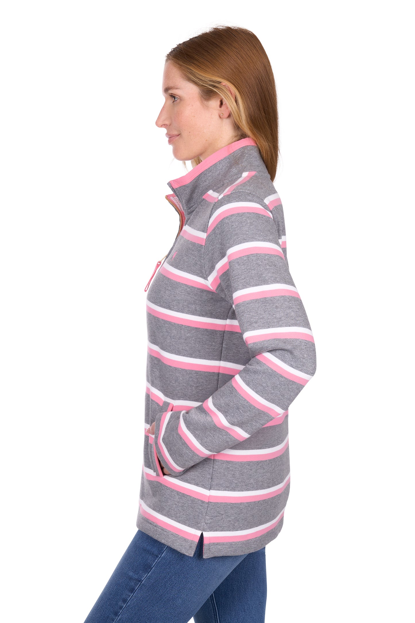 WMNS JANE 1/4 ZIP RUGBY