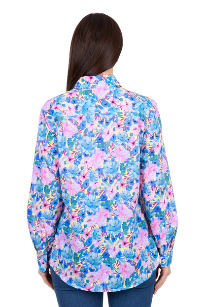 WMNS TRIXIE 1/2 PLKT LS SHIRT