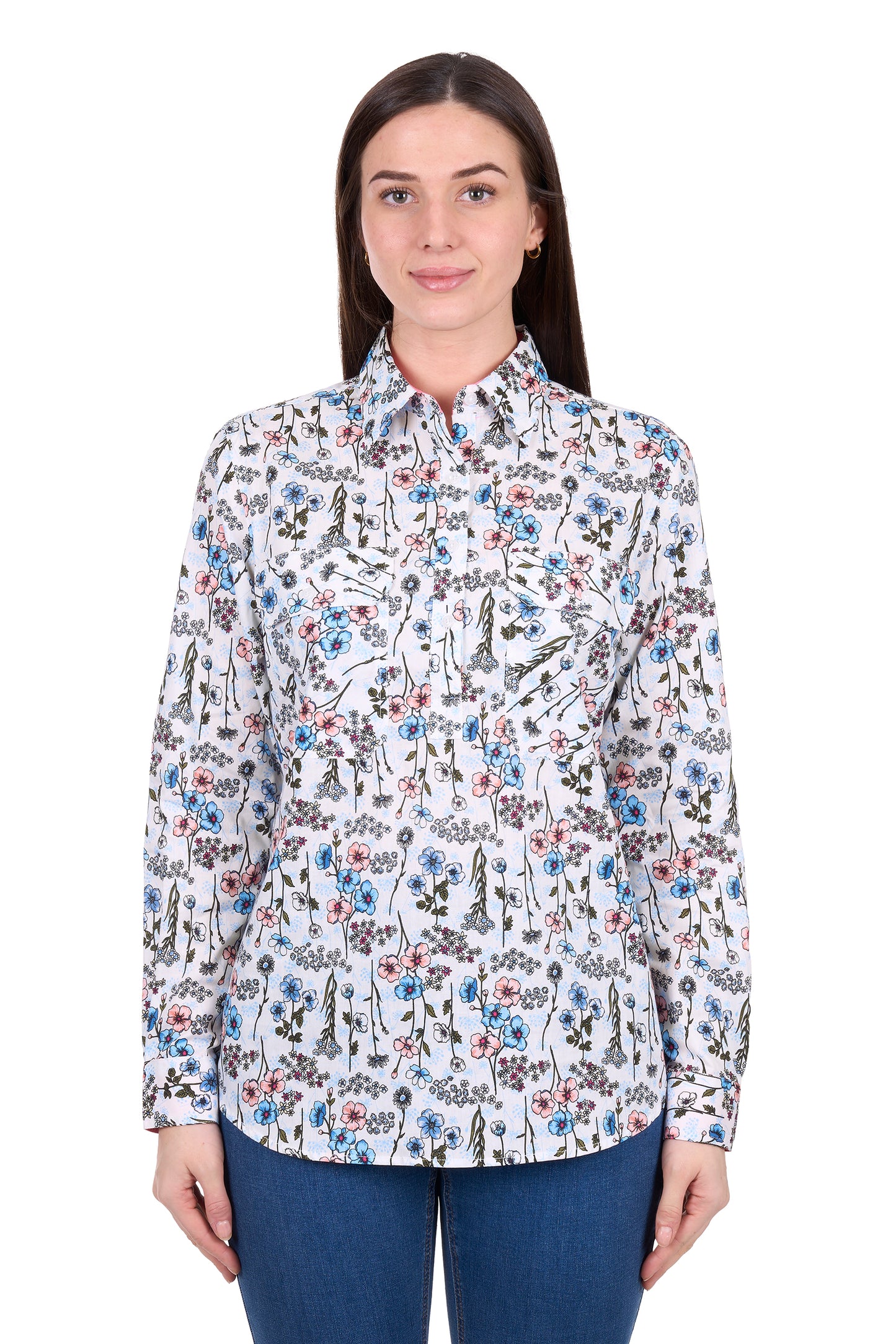 WMNS ALICE 1/2 PLKT LS SHIRT